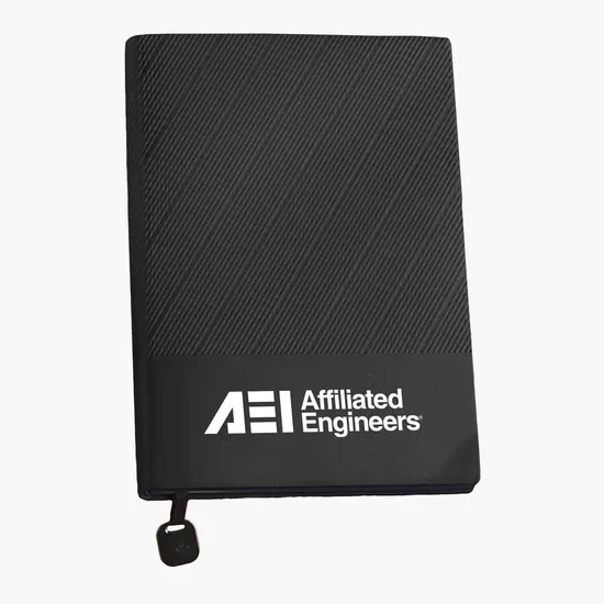 TiTUS® Executive Corduroy Faux Leather Notebook with Metal Bookmark