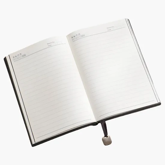 TiTUS® Executive Corduroy Faux Leather Notebook with Metal Bookmark