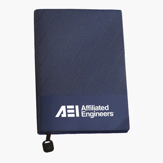 TiTUS® Executive Corduroy Faux Leather Notebook with Metal Bookmark