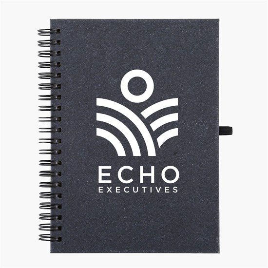 5 x 7 Bonded Leather FSC Spiral Notebook with Sticky Notes and Flags