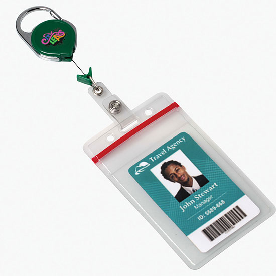 Twist-Free Carabiner Badge Reel - Full Color