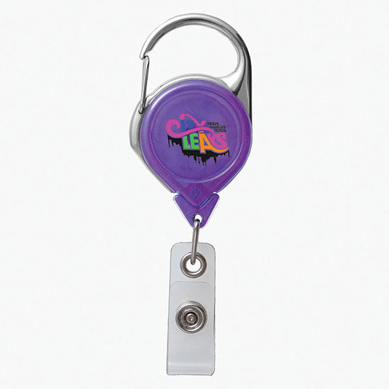 Twist-Free Carabiner Badge Reel - Full Color