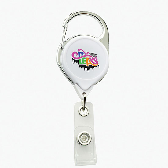Twist-Free Carabiner Badge Reel - Full Color
