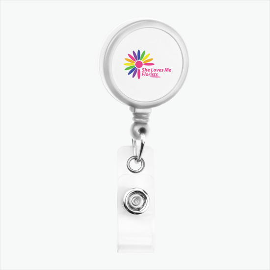 MaxLabel Badge Reel with Swivel Clip - Full Color
