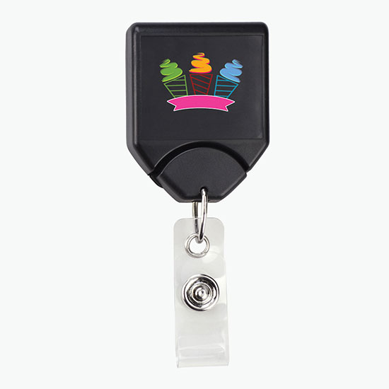 Twist-Free B-REEL Badge Reel with Swivel Alligator Clip - Full-Color