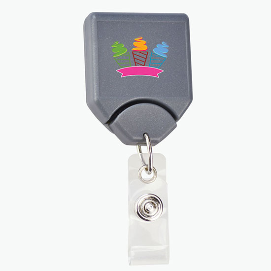 Twist-Free B-REEL Badge Reel with Swivel Alligator Clip - Full-Color