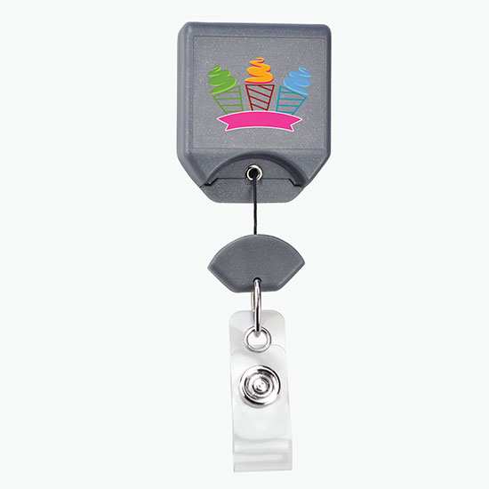Twist-Free B-REEL Badge Reel with Swivel Alligator Clip - Full-Color