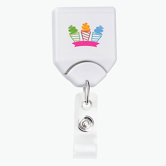 Twist-Free B-REEL Badge Reel with Swivel Alligator Clip - Full-Color
