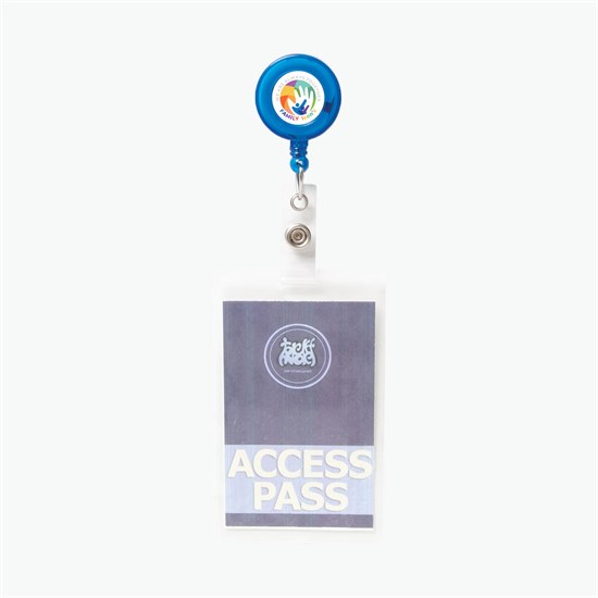 1-1/4 Economy Full Color Translucent Badge Reel