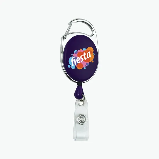 Premium Choice Retractable Carabiner Style Badge Reel - Full Color