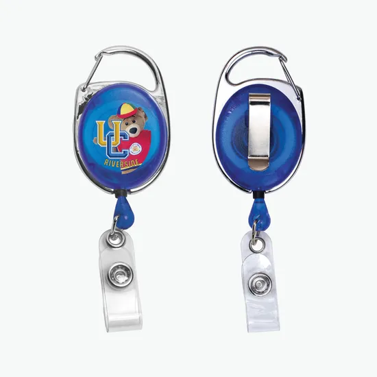Premium Choice Retractable Carabiner Style Badge Reel - Full Color