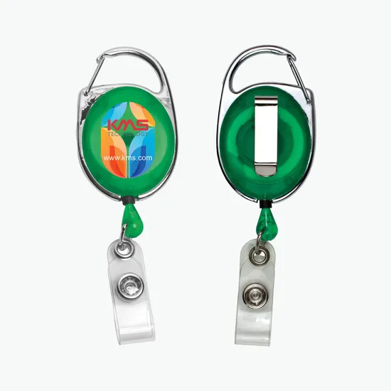 Premium Choice Retractable Carabiner Style Badge Reel - Full Color