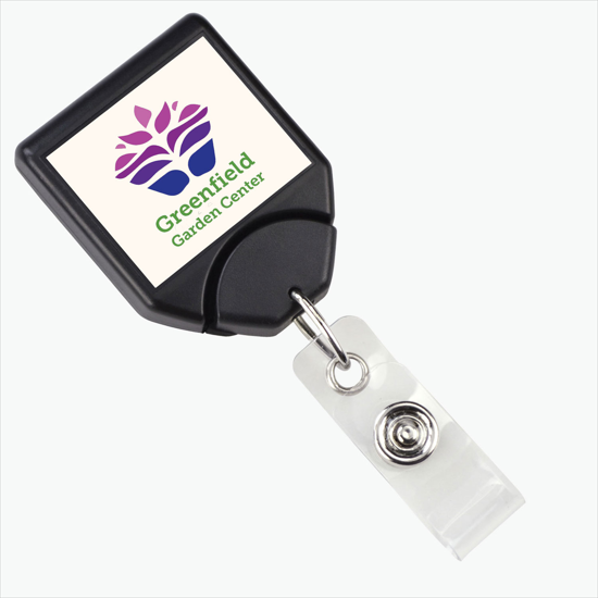 Twist-Free B-REEL Badge Reel with Swivel Clip - Full Color Label