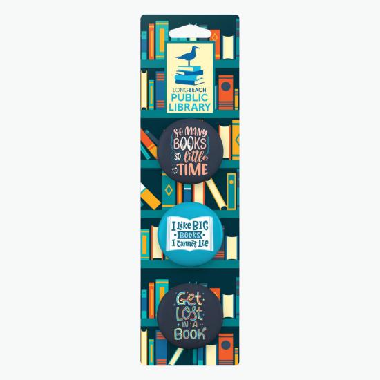 3-Pack Button Collage Card Bookmark
