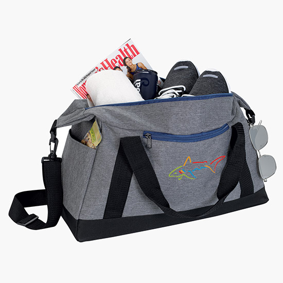 Heathered Two-Tone Sport Duffel - Full Color