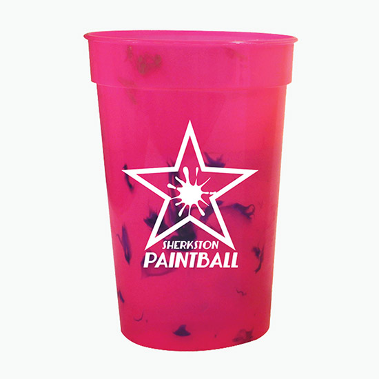 Color Changing Confetti Stadium Cup 17 oz. - 24-Hour Production