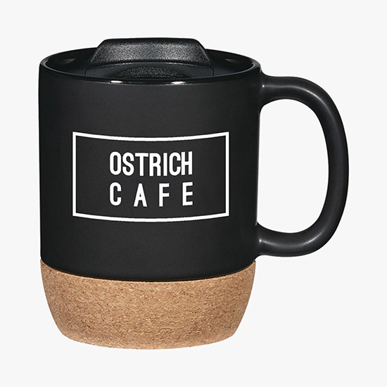14 oz. Cork Base Ceramic Mug