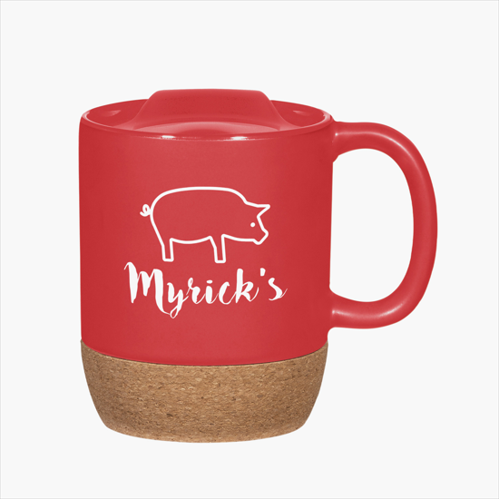 14 oz. Cork Base Ceramic Mug