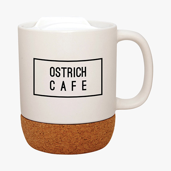 14 oz. Cork Base Ceramic Mug