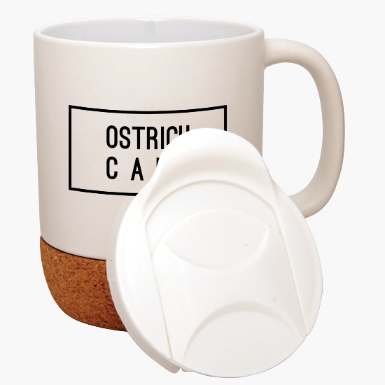 14 oz. Cork Base Ceramic Mug