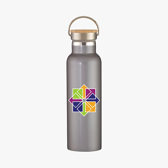 21 oz Tipton Stainless Insulated Bottle with Bamboo Lid - Full Color