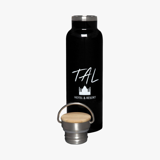 21 oz Tipton Stainless Insulated Bottle with Bamboo Lid - Full Color