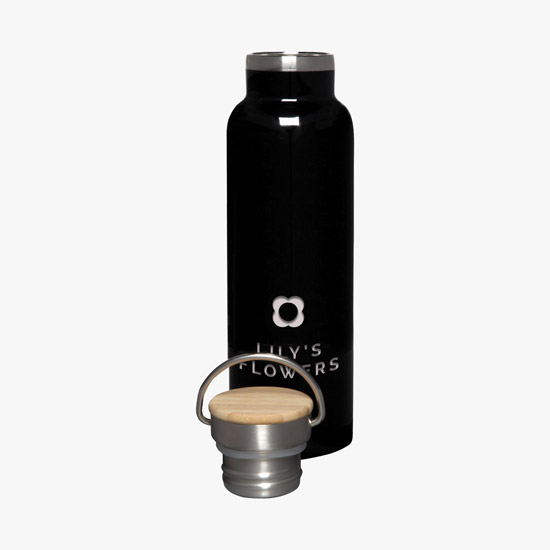 21 oz Tipton Stainless Insulated Bottle with Bamboo Lid - 24-Hour Production