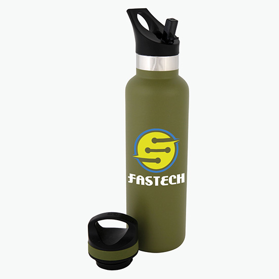 20 oz Basecamp® Mesa Tundra Bottle with Flip Straw Lid - Full Color - 24-Hour Production