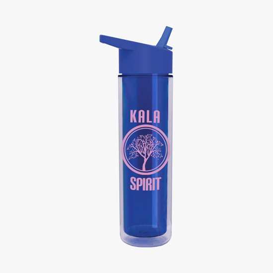 16 oz Chiller Water Bottle with Flip Straw Lid