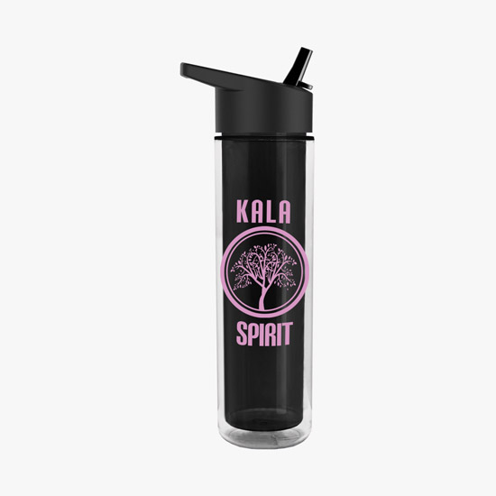 16 oz Chiller Water Bottle with Flip Straw Lid
