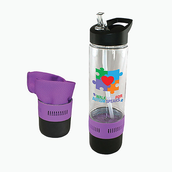 17 oz Co-Poly Bottle with Cooling Towel - Full Color