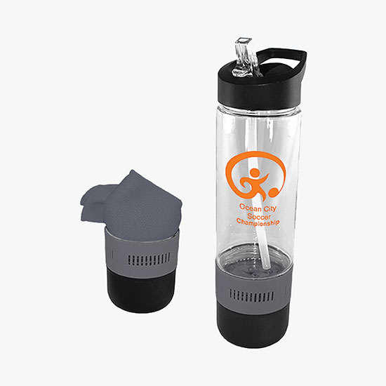 17 oz Co-Poly Bottle with Cooling Towel - 24-Hour Production