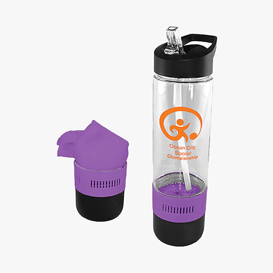 17 oz Co-Poly Bottle with Cooling Towel - 24-Hour Production