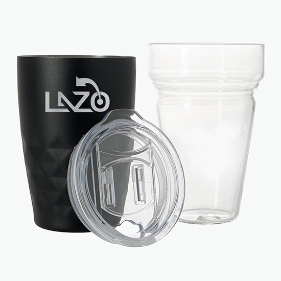 14 oz Howard Dual Function Glass Vacuum Tumbler - Engraved