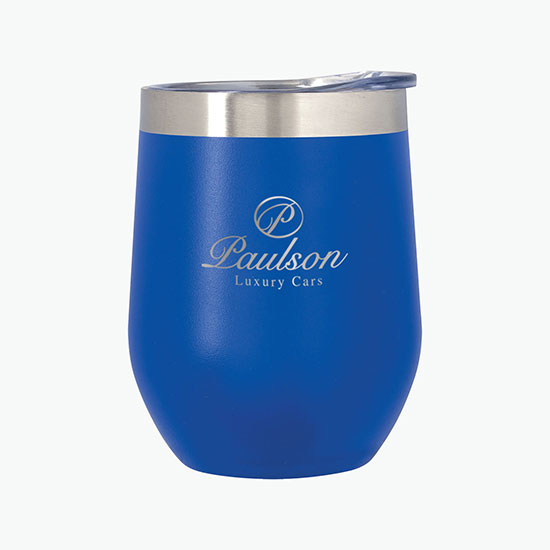 12 oz Dana Stainless Insulated Stemless Wine Glass - Engraved - 24-Hour Production