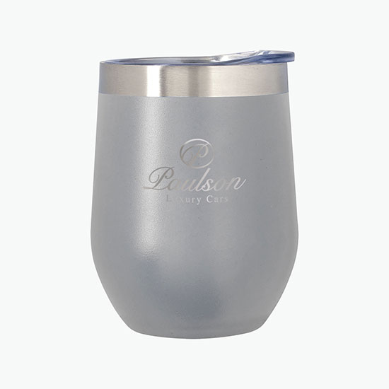 12 oz Dana Stainless Insulated Stemless Wine Glass - Engraved - 24-Hour Production