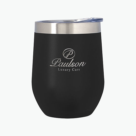 12 oz Dana Stainless Insulated Stemless Wine Glass - Engraved