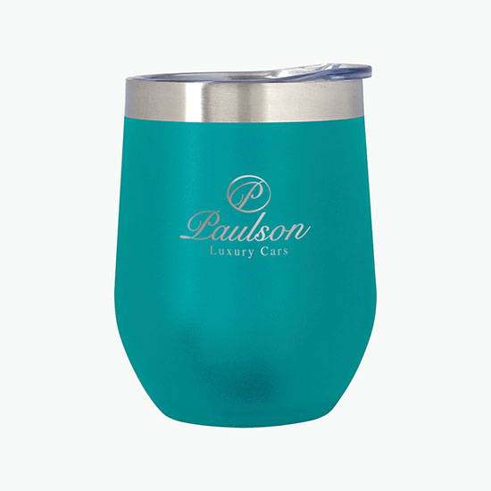 12 oz Dana Stainless Insulated Stemless Wine Glass - Engraved
