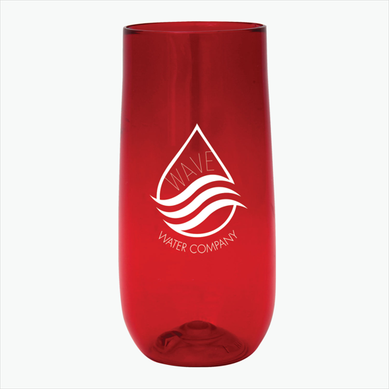 10 oz Plastic Stemless Champagne Flute - 24-Hour Production