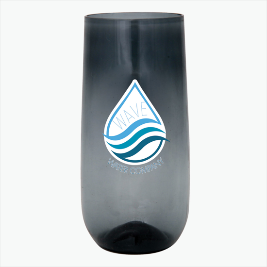 10 oz Plastic Stemless Champagne Flute - Full Color