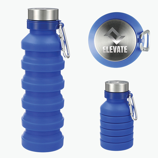 Zigoo Silicone Collapsible Bottle - 18oz - Engraved - 24-Hour Production