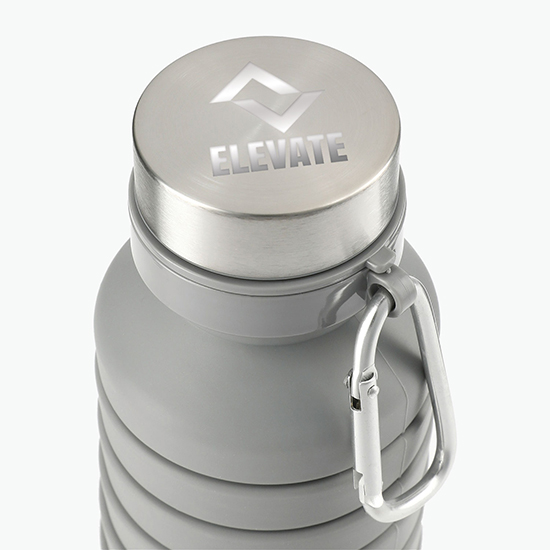 Zigoo Silicone Collapsible Bottle - 18oz - Engraved - 24-Hour Production