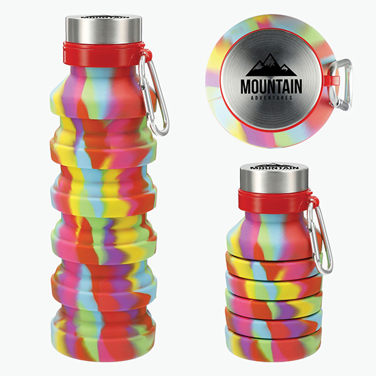 Tie-Dye Zigoo Silicone Collapsible Bottle - 18oz - 24-Hour Production