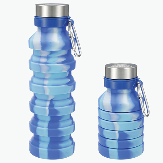 Tie-Dye Zigoo Silicone Collapsible Bottle - 18oz - Engraved - 24-Hour Production