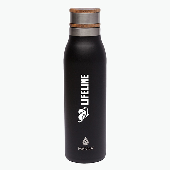 Manna™ Ascend Vacuum Bottle with Wood Lid - 18 oz