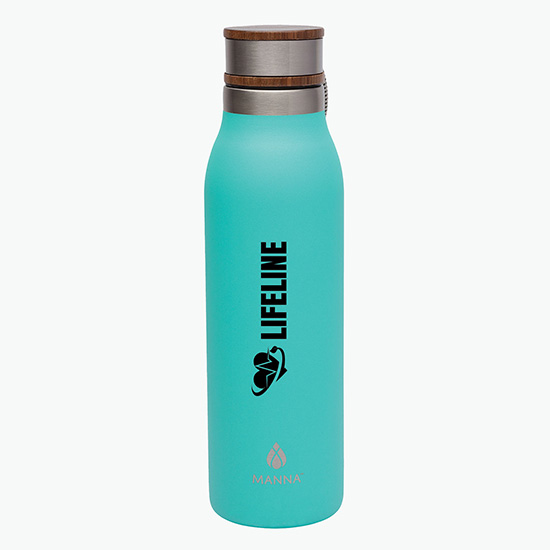 Manna™ Ascend Vacuum Bottle with Wood Lid - 18 oz