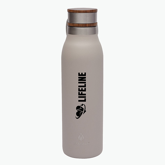 Manna™ Ascend Vacuum Bottle with Wood Lid - 18 oz