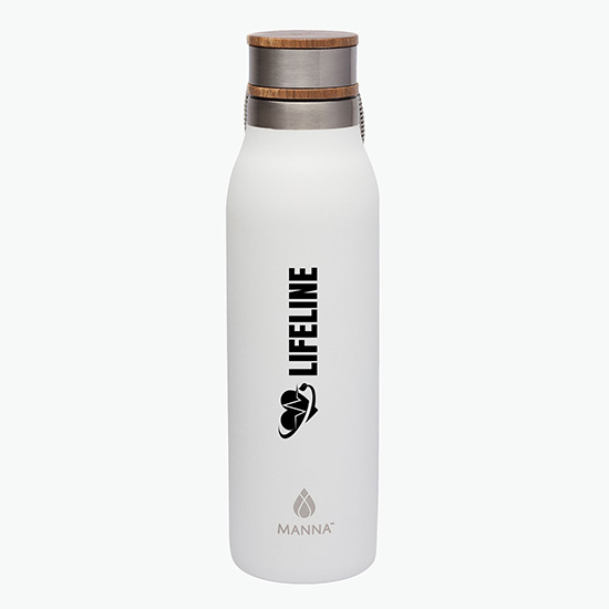 Manna™ Ascend Vacuum Bottle with Wood Lid - 18 oz