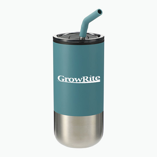Lagom Tumbler with Stainless Straw - 16 oz - 24-Hour Production