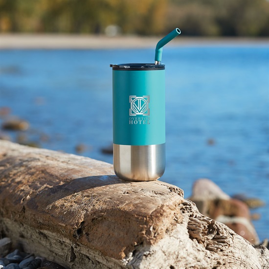 Lagom Tumbler with Stainless Straw - 16 oz - Engraved